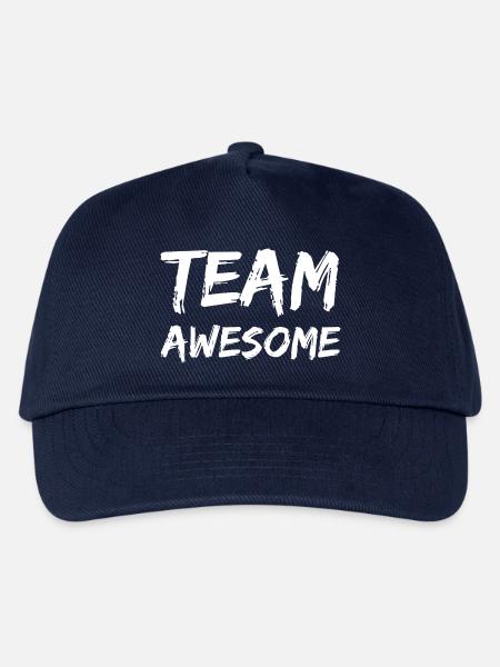 Team Awesome Schriftzug - Kinder Basecap - Navy