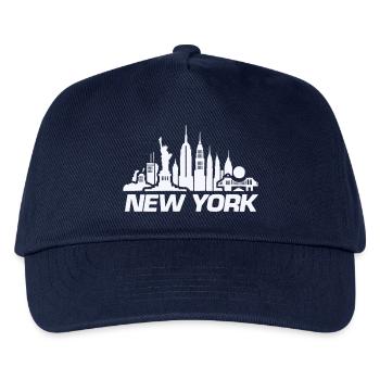new york skyline ny - Kinder Basecap - Navy - Vorne