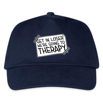 Entre, perdant, on va à la thérapie Logo de la thérapie - Casquette de baseball Enfant - marine - Devant