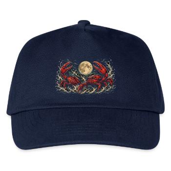Crabs in the Moonlight Sea Graphic Design - Kids’ Baseball Cap - navy - Front