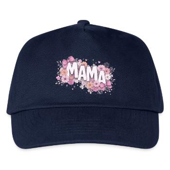 MAMA Pastellblumen und rosa Schleifen | Style Chic - Kinder Basecap - Navy - Vorne