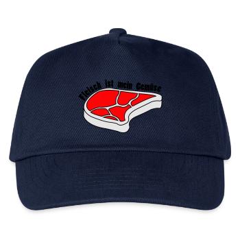 Fleisch ist alles was ich brauche - Kinder Basecap - Navy - Vorne