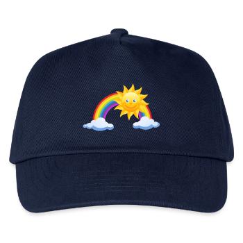 Regenbogen - Kinder Basecap - Navy - Vorne