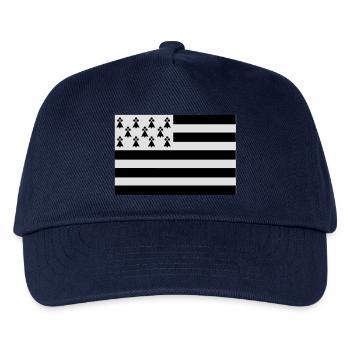 Drapeau Bretagne original - Casquette de baseball Enfant - marine - Devant