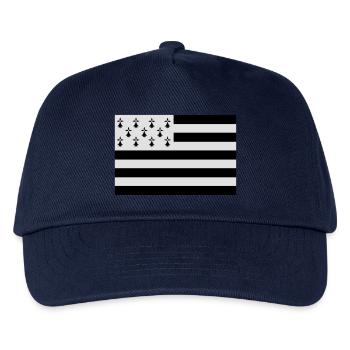 Drapeau Bretagne - Casquette de baseball Enfant - marine - Devant