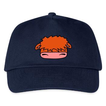 hochland kuh gesicht kopf - Kinder Basecap - Navy - Vorne