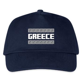 Griechenland Land Inseln Hellas Symbol Geschenk - Kinder Basecap - Navy - Vorne