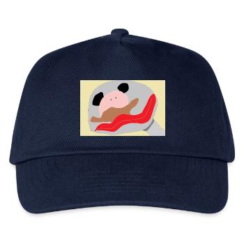 Panda mit roter Zunge - Kinder Basecap - Navy - Vorne
