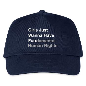 Girls just wanna have fundamental human rights - Kids’ Baseball Cap - navy - Front