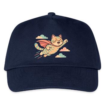 Super Katze Britisch Kurzhaar getigert Geschenk - Kinder Basecap - Navy - Vorne