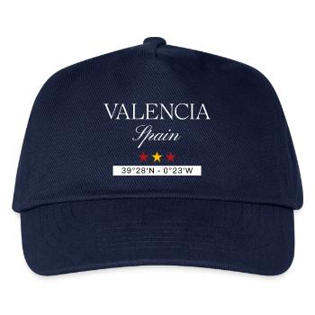 Valencia Spanien Souvenir – Reise minimalistisch - Kinder Basecap - Navy - Vorne