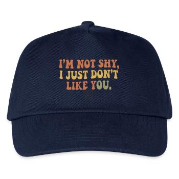 Not Shy Just Don’t Like You - Kinder Basecap - Navy - Vorne