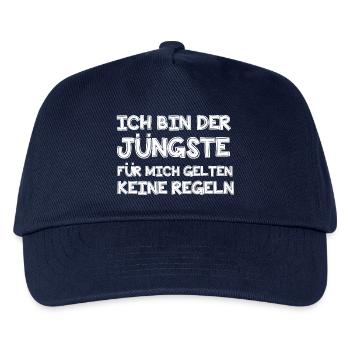 Ich bin der Jüngste - Kinder Basecap - Navy - Vorne