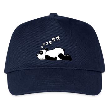ZZZZZZ Panda Baer - Kinder Basecap - Navy - Vorne