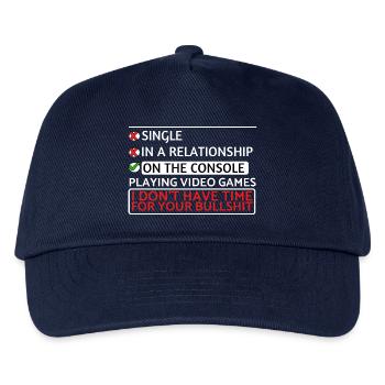 Gamer Single: Nur Konsolen-Einstellung - Kinder Basecap - Navy - Vorne