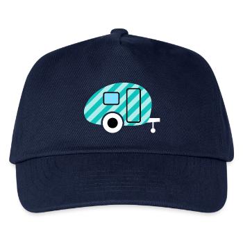 Caravan Caravan Strip Camping Camper Retro - Kids’ Baseball Cap - navy - Front