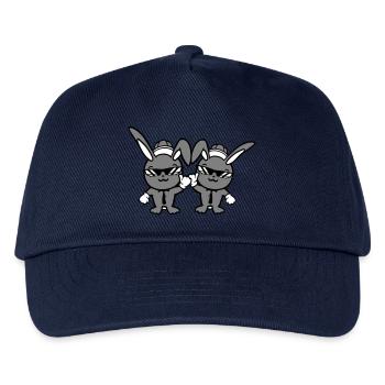 2 Bunnies Sunglasses Cappy Tie Beanie Friends - Kids’ Baseball Cap - navy - Front