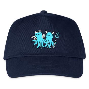 2 Octopus Devil Angel Heaven Hell Team Friends - Casquette de baseball Enfant - marine - Devant