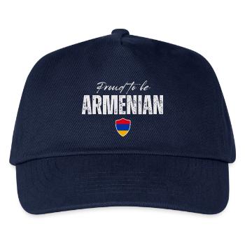 Armenier stolz, ich liebe Armenien - Kinder Basecap - Navy - Vorne