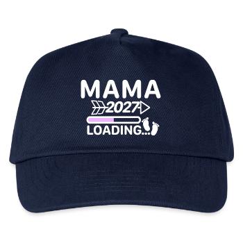 Mama 2027 - Ladebalken Schwangerschaftsankündigung - Kinder Basecap - Navy - Vorne