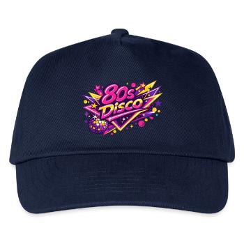 80er Disco Neon Fusion - Kinder Basecap - Navy - Vorne