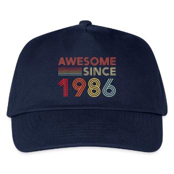 1986 Vintage-Retro-Geburtstagsgeschenk - Kinder Basecap - Navy - Vorne
