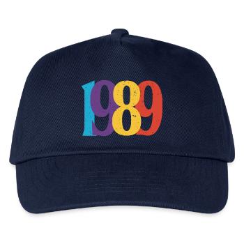 Geboren 1989 Geburtstagsgeschenk Geburtstag 89 - Kinder Basecap - Navy - Vorne