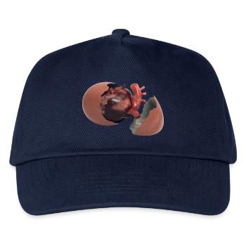 Herz im Ei - Kinder Basecap - Navy - Vorne