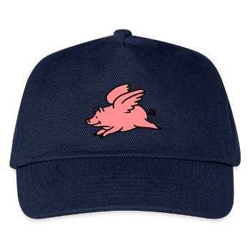 Fliegendes Schwein - Kinder Basecap - Navy - Vorne