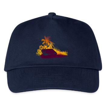 Turntable Beach DJ - Kids’ Baseball Cap - navy - Front