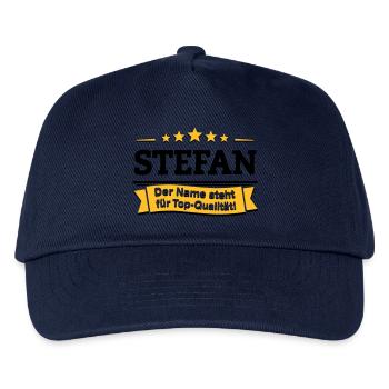 Stefan – Der Name steht für Top-Qualität! - Kinder Basecap - Navy - Vorne