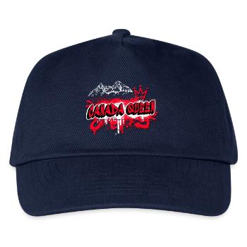Kanada Queen Flaggen Graffiti Design - Kinder Basecap - Navy - Vorne