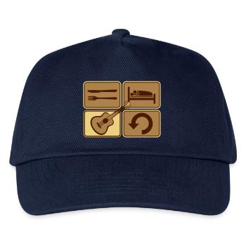Täglich wiederholen Gitarre spielen - Kinder Basecap - Navy - Vorne