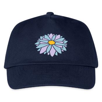 Bunte Hübsche Blume Design - Kinder Basecap - Navy - Vorne