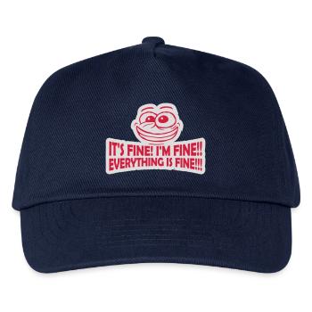 everything is fine Zitat - Kinder Basecap - Navy - Vorne