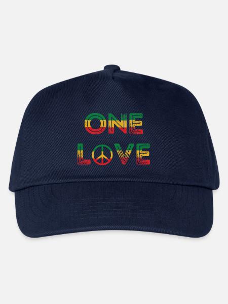 One Love Reggae Peace - Kinder Basecap - Navy