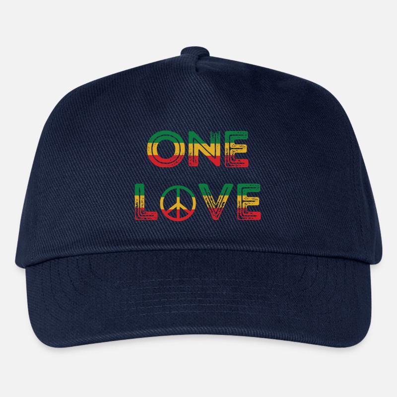 One Love Reggae Peace - Kinder Basecap - Navy