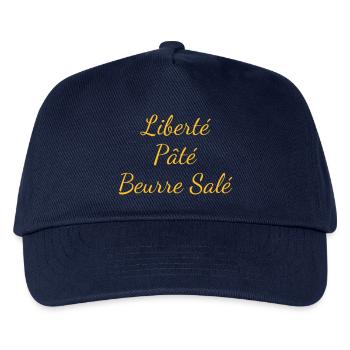 Liberté Pâté Beurre Salé - Hommage à la Bretagne - Casquette de baseball Enfant - marine - Devant