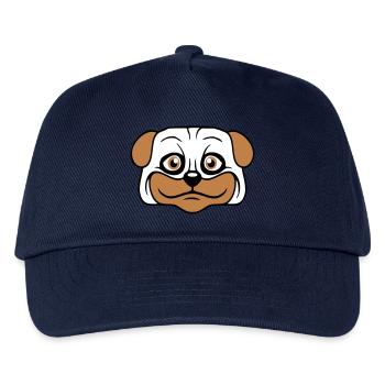 chien carlin petite bite mignonne amour heureux bande dessinée amusant - Casquette de baseball Enfant - marine - Devant