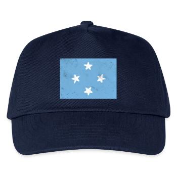Flagge von Mikronesien - Kinder Basecap - Navy - Vorne