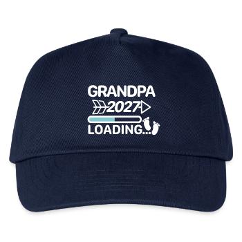 Grandpa 2027 Babyfüße - Kinder Basecap - Navy - Vorne