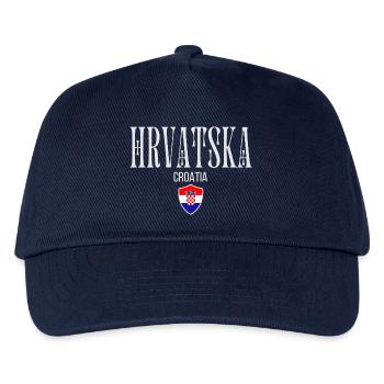Ursprünglich aus Kroatien, geboren in Kroatien - Kinder Basecap - Navy - Vorne