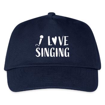 J’aime chanter - Musique Musicien Chanteur - Casquette de baseball Enfant - marine - Devant