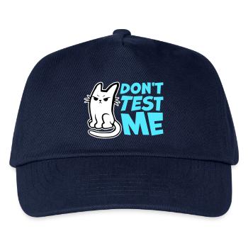 Ne me teste pas, chat coquin, citation drôle : logo - Casquette de baseball Enfant - marine - Devant