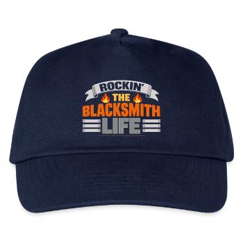 Rockin The Blacksmith Life Blacksmith Spell Fire - Kids’ Baseball Cap - navy - Front