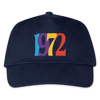 Geboren 1972 Geburtstagsgeschenk Geburtstag 72 - Kinder Basecap - Navy - Vorne