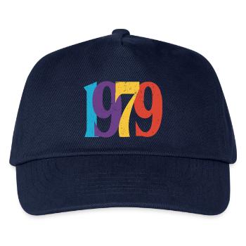 Geboren 1979 Geburtstagsgeschenk Geburtstag 79 - Kinder Basecap - Navy - Vorne