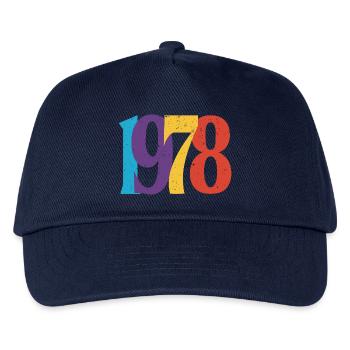 Geboren 1978 Geburtstagsgeschenk Geburtstag 78 - Kinder Basecap - Navy - Vorne