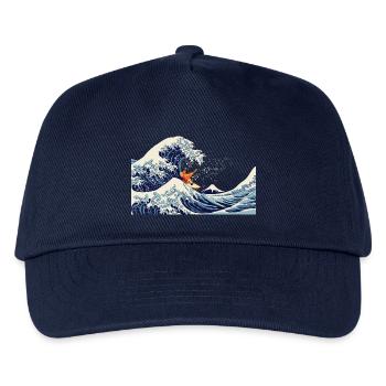 Surfing the great wave - Kids’ Baseball Cap - navy - Front