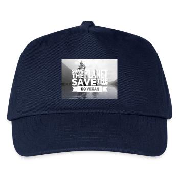 Vegan Veganer Am Geilsten - T Shirt für Gewinner - Kinder Basecap - Navy - Vorne